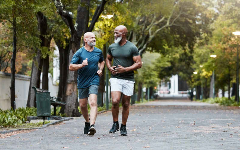 two men jogging