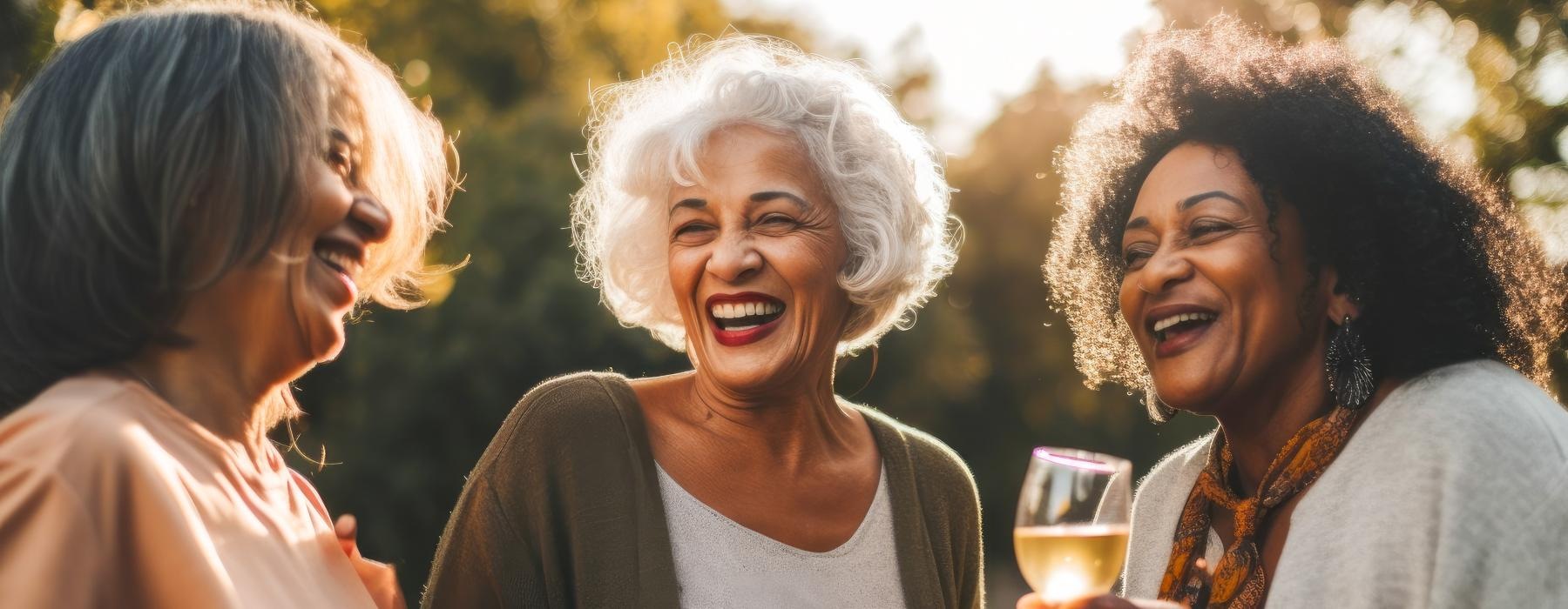 a group of women laughing